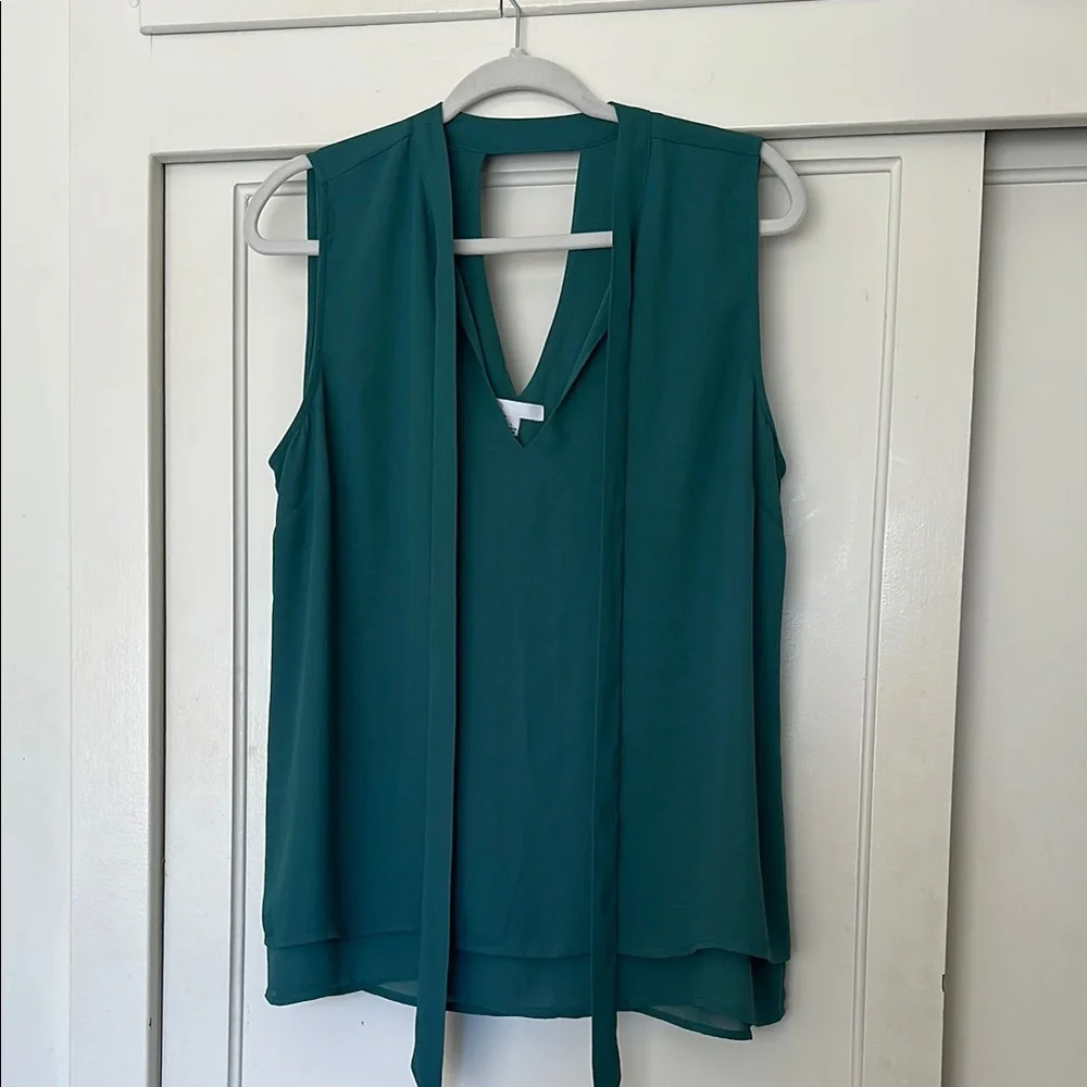 DR2 Teal Sleeveless Blouse . Flows great - Picture 1 of 6